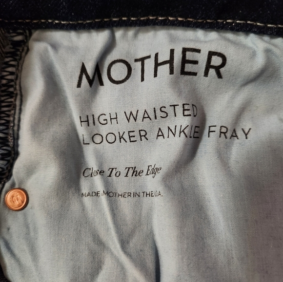 MOTHER The Looker High-Rise Ankle Fray Skinny Jeans in Close to the Edge 24 - Picture 16 of 16